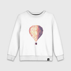 Свитшот хлопковый детский Воздушный шар, цвет: белый