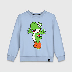 Свитшот хлопковый детский Yoshi, цвет: мягкое небо