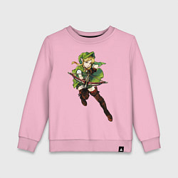 Свитшот хлопковый детский Zelda1, цвет: светло-розовый