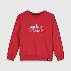 Свитшот хлопковый детский Squid Game name, цвет: красный