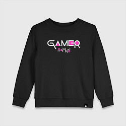 Свитшот хлопковый детский Squid Game: Gamer, цвет: черный