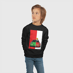 Свитшот хлопковый детский Concept car, цвет: черный — фото 2