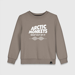 Свитшот хлопковый детский Arctic Monkeys, группа, цвет: утренний латте