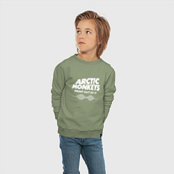 Свитшот хлопковый детский Arctic Monkeys, группа, цвет: авокадо — фото 2