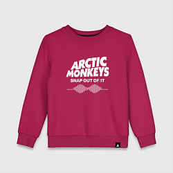 Свитшот хлопковый детский Arctic Monkeys, группа, цвет: маджента