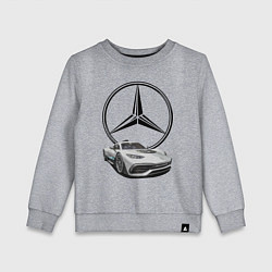 Свитшот хлопковый детский Mercedes - команда победителей!, цвет: меланж