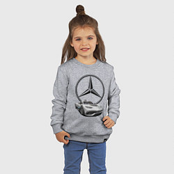 Свитшот хлопковый детский Mercedes - команда победителей!, цвет: меланж — фото 2