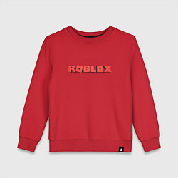 Детский свитшот Roblox logo red роблокс логотип красный