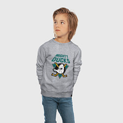 Свитшот хлопковый детский Анахайм Дакс, Mighty Ducks, цвет: меланж — фото 2