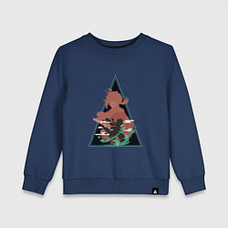 Свитшот хлопковый детский Genshin Impact KazuhaКадзуха, цвет: тёмно-синий