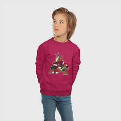 Свитшот хлопковый детский Аризона Койотис логотип, цвет: маджента — фото 2