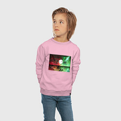 Свитшот хлопковый детский Аста и Юно Черный Клевер Манга, цвет: светло-розовый — фото 2