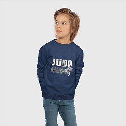 Свитшот хлопковый детский Style Judo, цвет: тёмно-синий — фото 2
