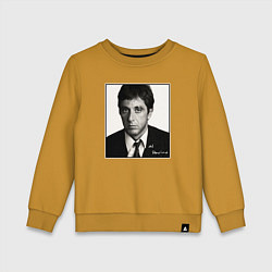 Свитшот хлопковый детский Аль Пачино Al Pacino, цвет: горчичный