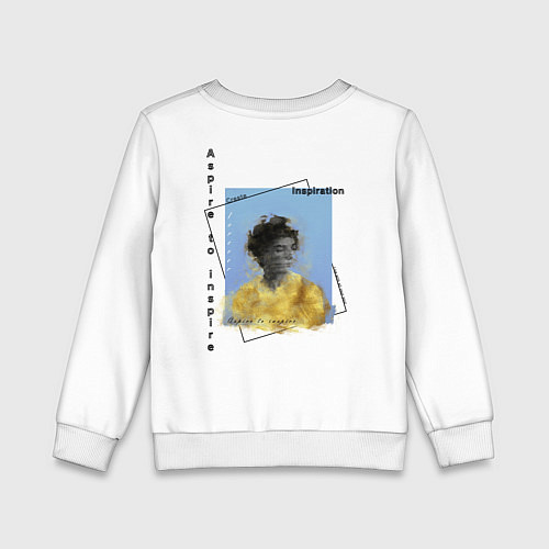 Детский свитшот Стремитесь вдохновлять / Белый – фото 2