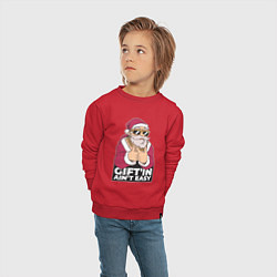 Свитшот хлопковый детский Santa Gangster, цвет: красный — фото 2