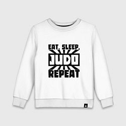 Детский свитшот Eat, Sleep, Judo, Repeat