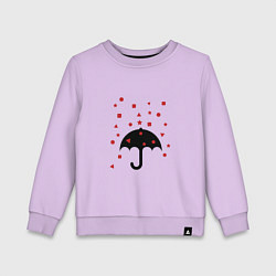 Свитшот хлопковый детский Дождик, цвет: лаванда