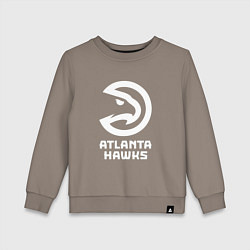 Свитшот хлопковый детский Атланта Хокс, Atlanta Hawks, цвет: утренний латте