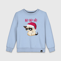 Свитшот хлопковый детский Ugly cat Ho-Ho-No, цвет: мягкое небо
