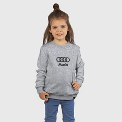 Свитшот хлопковый детский Audi, цвет: меланж — фото 2