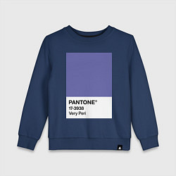 Свитшот хлопковый детский Цвет Pantone 2022 года - Very Peri, цвет: тёмно-синий