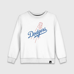 Свитшот хлопковый детский Los Angeles Dodgers baseball, цвет: белый