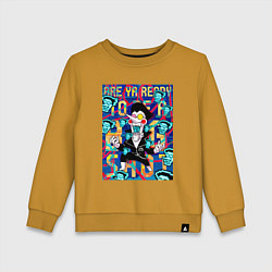 Свитшот хлопковый детский Deltarune - Are You Ready?, цвет: горчичный