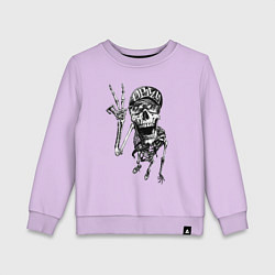 Свитшот хлопковый детский Skeleton dude, цвет: лаванда
