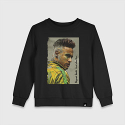 Свитшот хлопковый детский Neymar Junior - Brazil national team, цвет: черный
