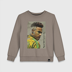 Свитшот хлопковый детский Neymar Junior - Brazil national team, цвет: утренний латте