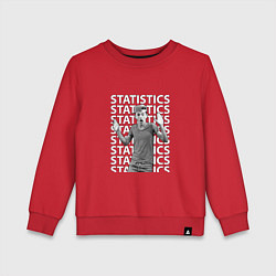 Свитшот хлопковый детский Lil Timmy Tim Statistics, цвет: красный