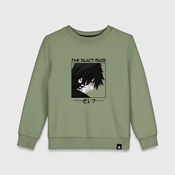 Свитшот хлопковый детский Хвост Феи Fairy Tail, Зереф Zeref, цвет: авокадо