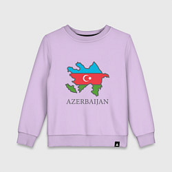 Свитшот хлопковый детский Map Azerbaijan, цвет: лаванда
