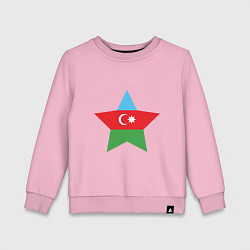 Свитшот хлопковый детский Azerbaijan Star, цвет: светло-розовый