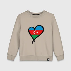 Свитшот хлопковый детский Azerbaijan Heart, цвет: миндальный