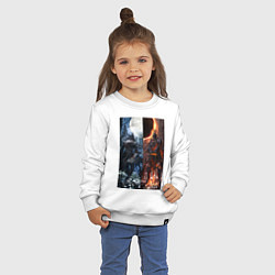 Свитшот хлопковый детский Dark Souls x Bloodborne Дарк Соулс, цвет: белый — фото 2