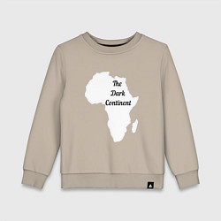 Свитшот хлопковый детский The Dark Continent Африка, цвет: миндальный