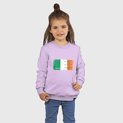 Свитшот хлопковый детский Флаг Ирландии, цвет: лаванда — фото 2