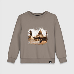 Свитшот хлопковый детский Санкт-Петербург Ретро Питер, цвет: утренний латте