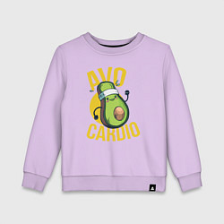 Свитшот хлопковый детский AVO CARDIO, цвет: лаванда