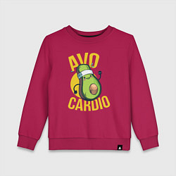 Свитшот хлопковый детский AVO CARDIO, цвет: маджента