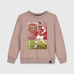 Свитшот хлопковый детский Arsenal, Mesut Ozil, цвет: пыльно-розовый