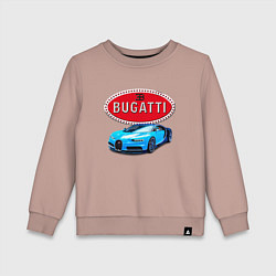 Свитшот хлопковый детский Bugatti - motorsport, цвет: пыльно-розовый