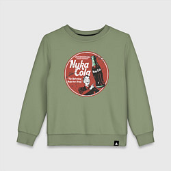Свитшот хлопковый детский Nuka Cola Ice Cold Retro, цвет: авокадо