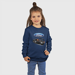 Свитшот хлопковый детский Ford Performance Motorsport, цвет: тёмно-синий — фото 2