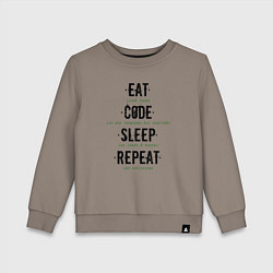 Детский свитшот EAT CODE SLEEP REPEAT