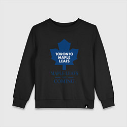 Свитшот хлопковый детский Toronto Maple Leafs are coming Торонто Мейпл Лифс, цвет: черный