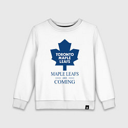Свитшот хлопковый детский Toronto Maple Leafs are coming Торонто Мейпл Лифс, цвет: белый
