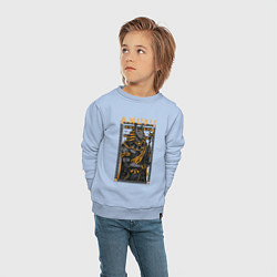 Свитшот хлопковый детский Анубис с головой шакала, цвет: мягкое небо — фото 2